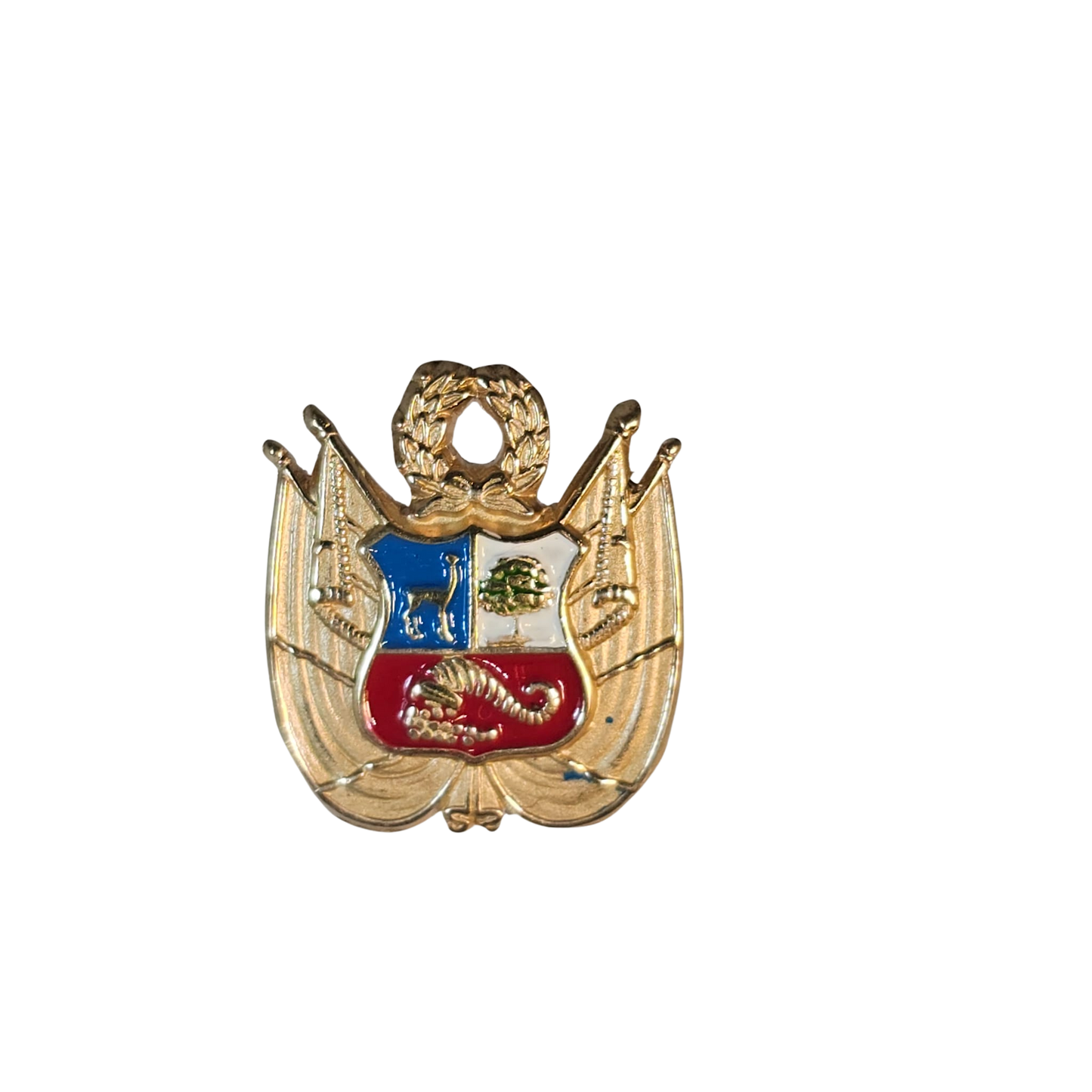 Peruvian Souvenir Handmade Unisex Gold Plated Lapel Pin - Symbol of Unity, Patriotism & Cultural Pride