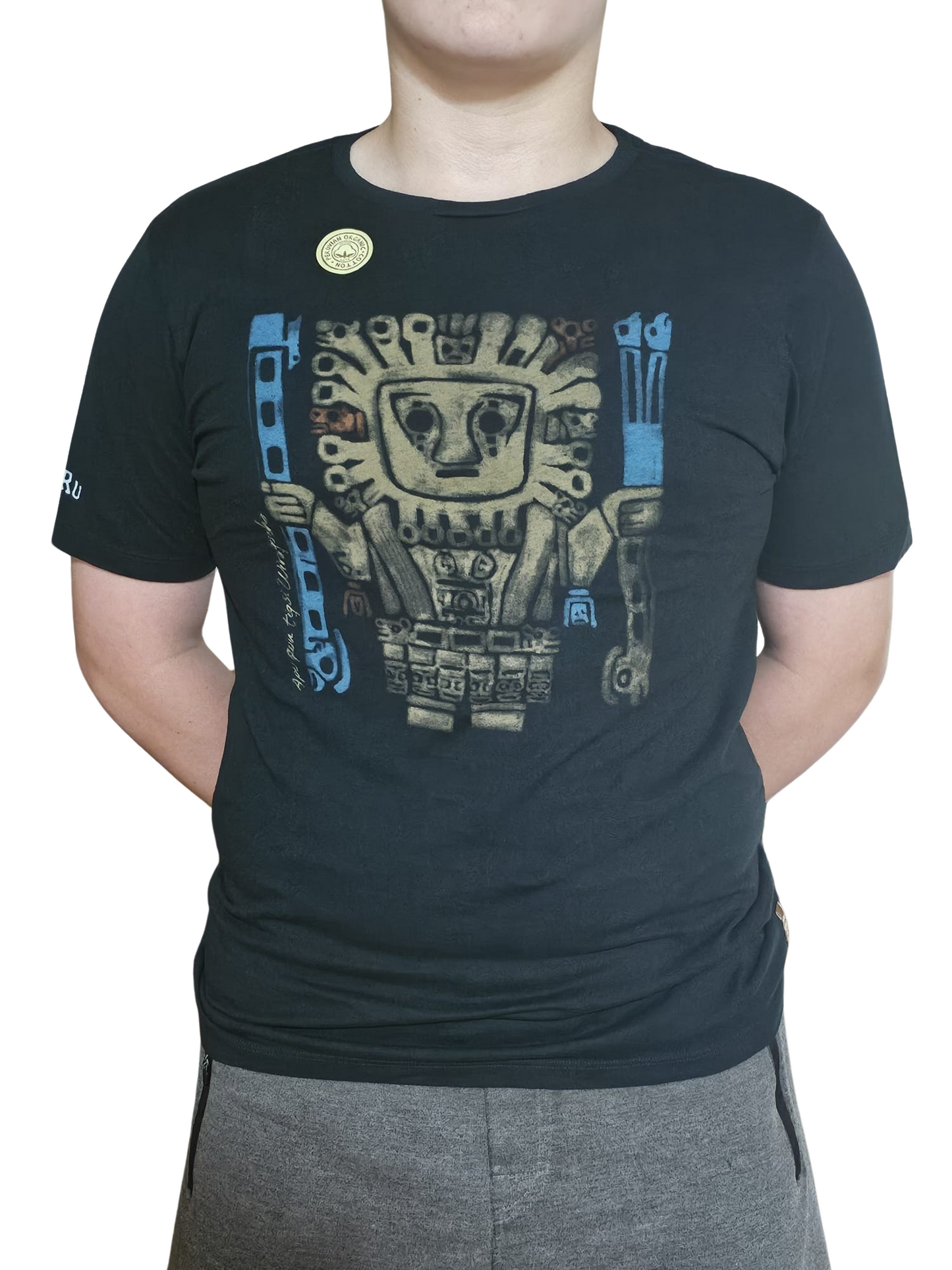 ARA-WAK Peruvian Wiracocha Short Sleeve Men's Crew Neck - 100% Organic Peruvian Pima Cotton