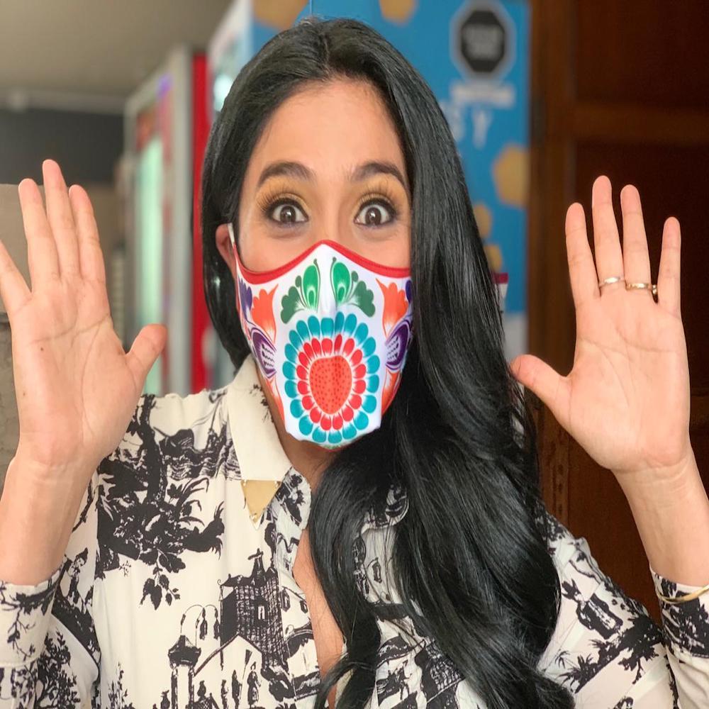 Traditional Andean Colorful Flower Washable Face Mask