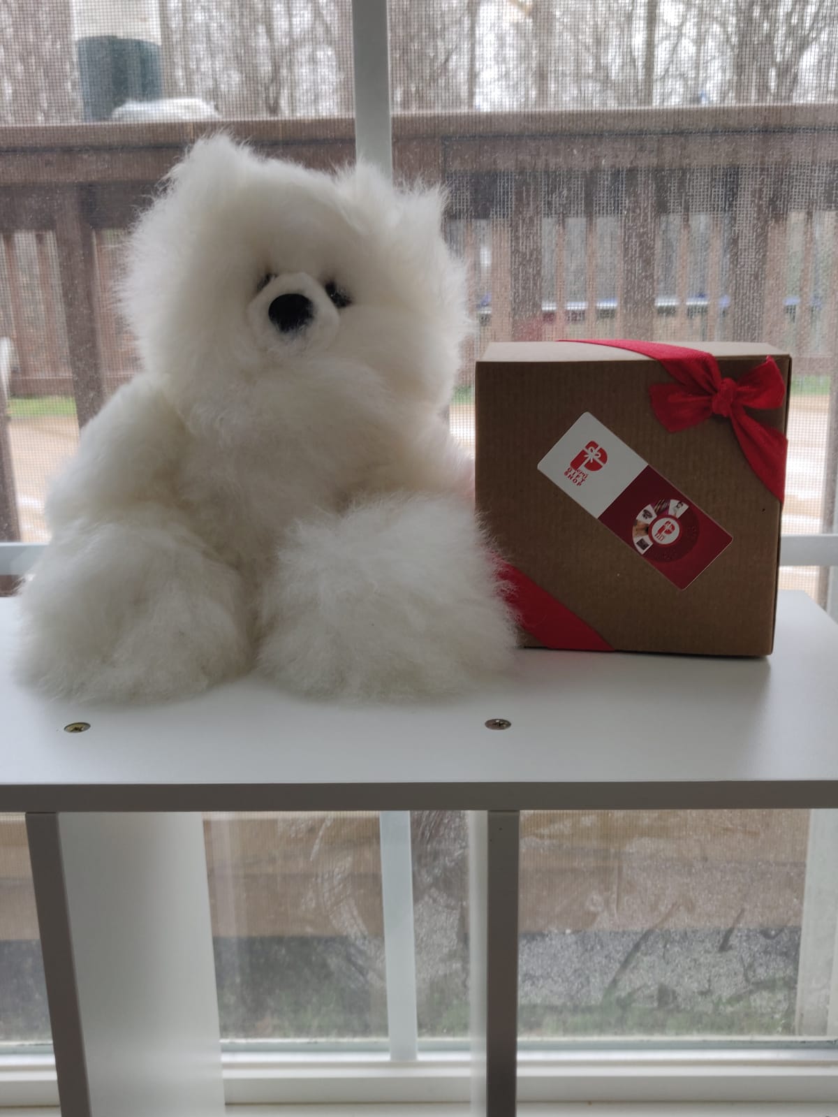 Oso de peluche 100 % piel de baby alpaca • Hecho a mano • Hipoalergénico y suave como almohada • (12 pulgadas)