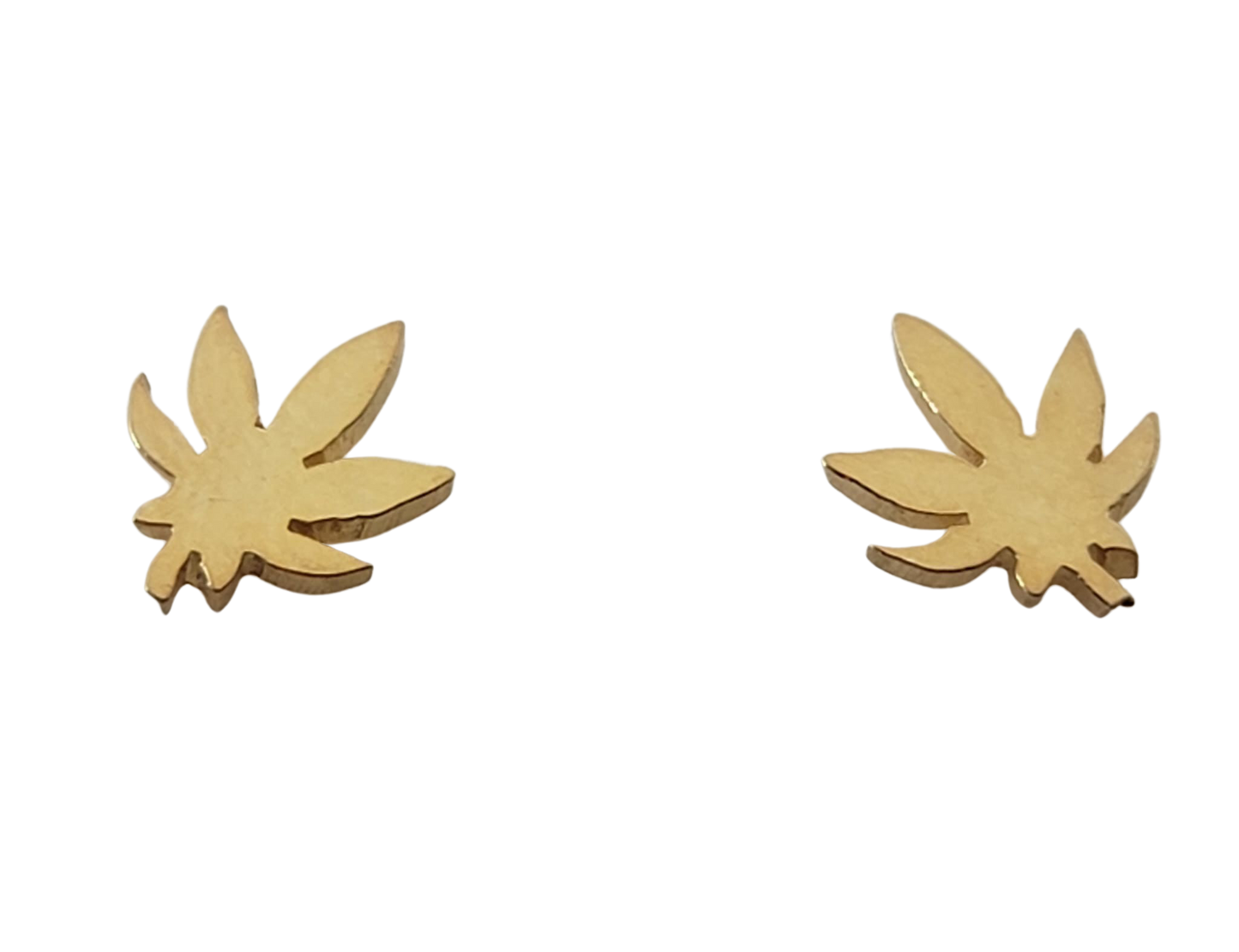 Sterling Silver or 18kt Gold Filled Weed Leaf Earrings