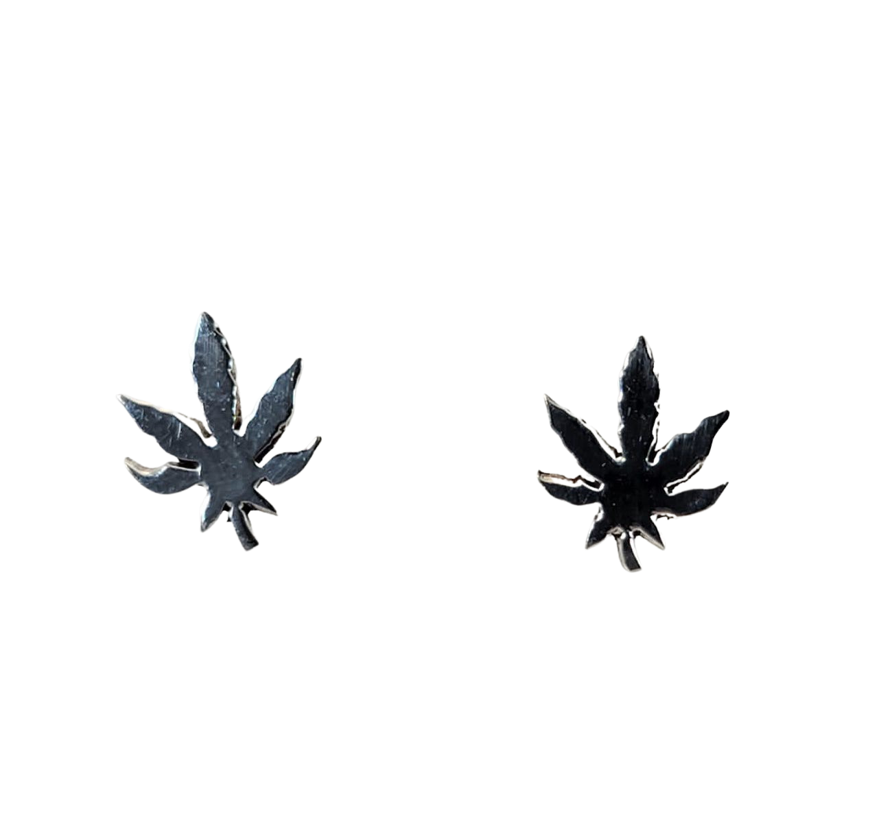 Sterling Silver or 18kt Gold Filled Weed Leaf Earrings
