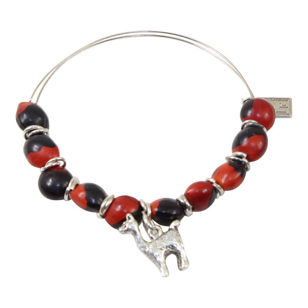 Llama Love Charm Adjustable Bangle Bracelet 