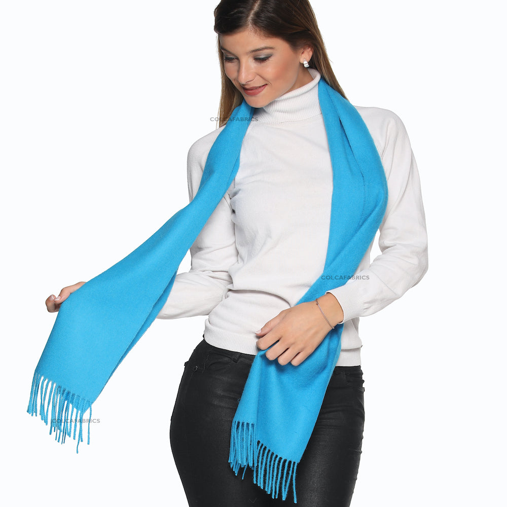 Elegante bufanda cálida reversible de lana de alpaca peruana pura para hombres y mujeres