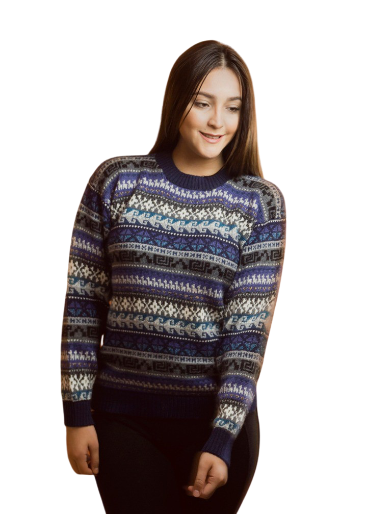 Luxury Handmade Alpaca Wool Sweater Authentic Peruvian Craftsmanship | Available in Multiple Colors