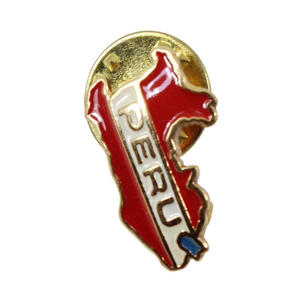 Peruvian Souvenir Handmade Unisex Gold Plated Lapel Pin - Symbol of Unity, Patriotism & Cultural Pride