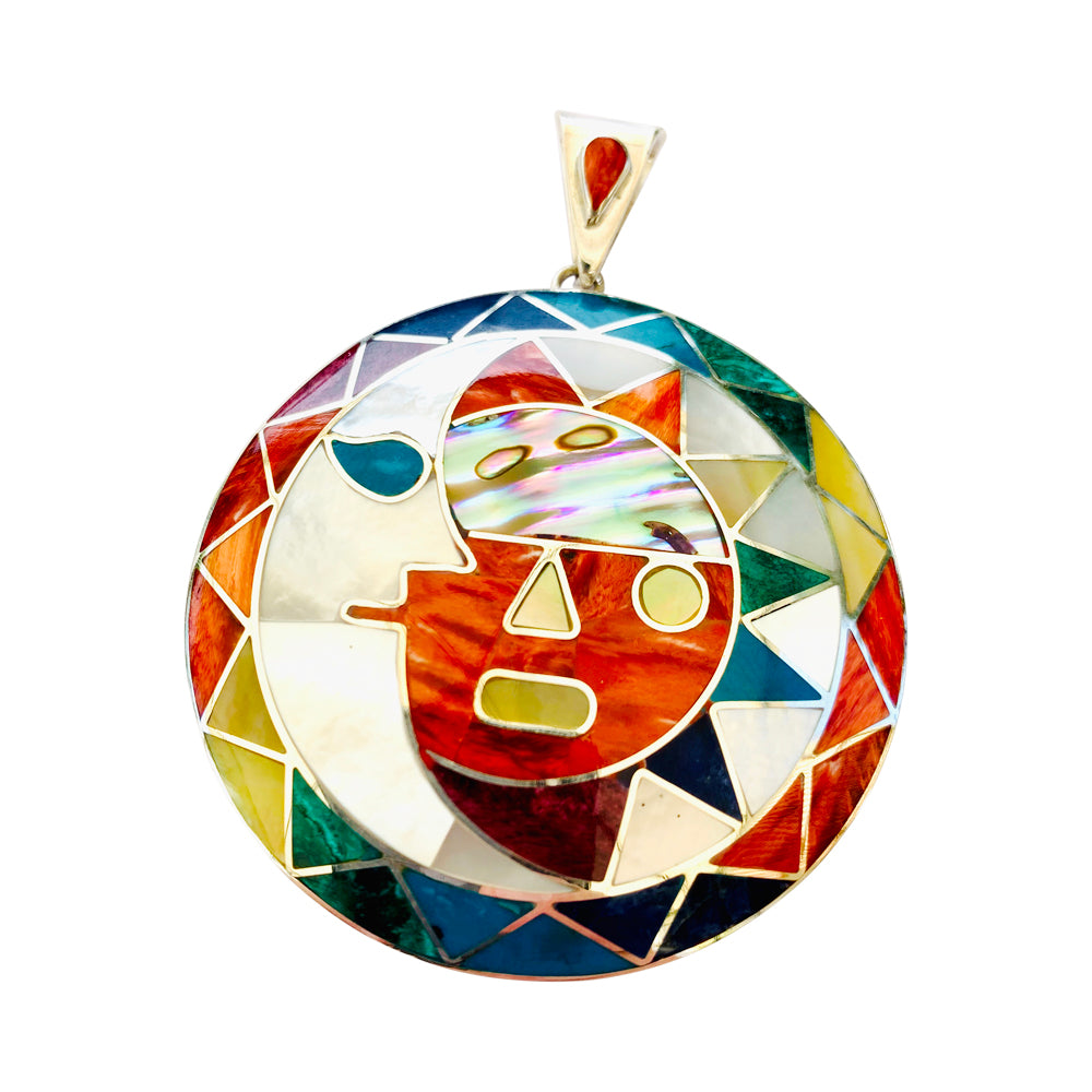 Colgante Balance Life "Sol y Luna" de plata de ley, 45,7 a 50,8 cm