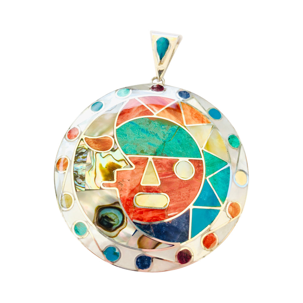 Colgante Balance Life "Sol y Luna" de plata de ley, 45,7 a 50,8 cm