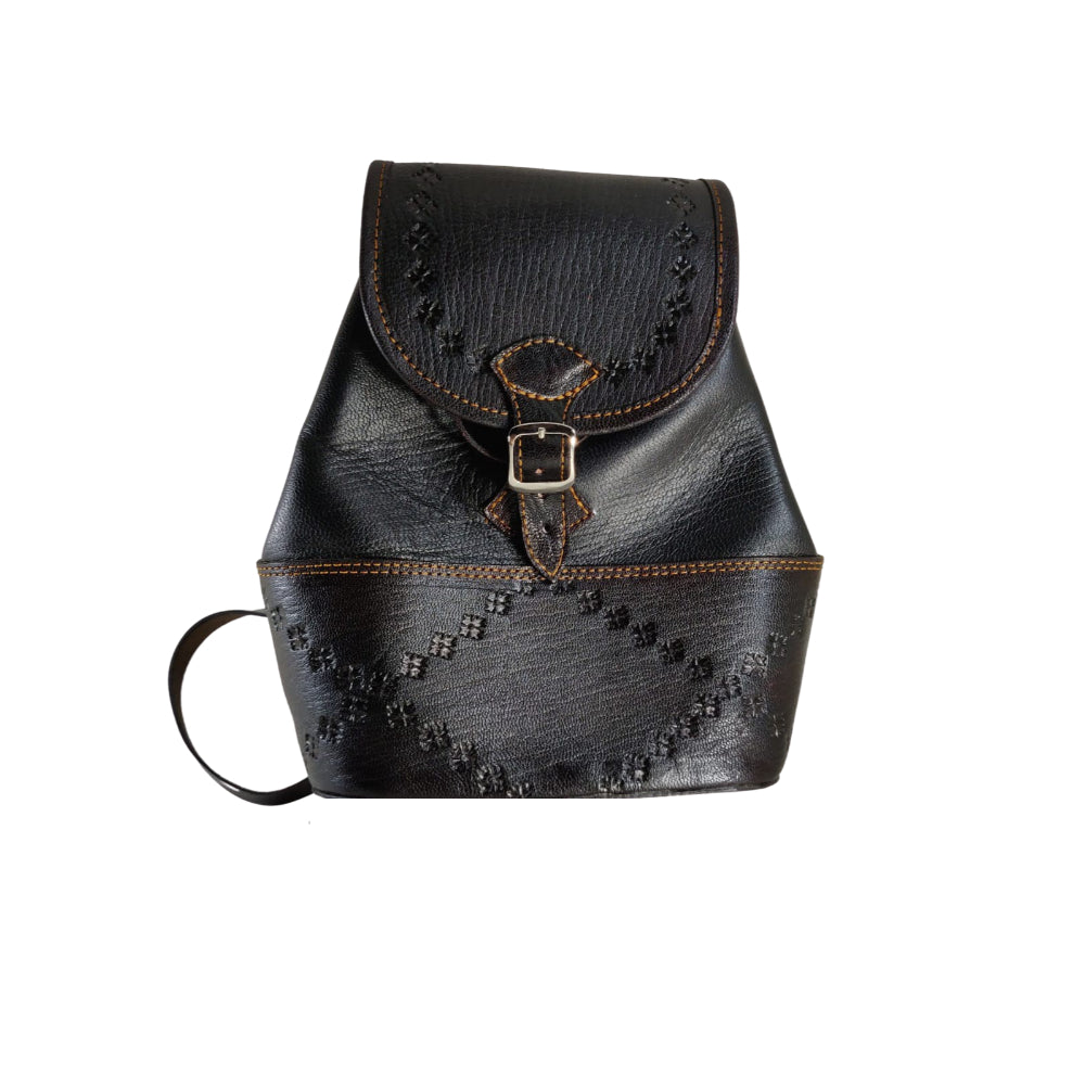 Handmade Peruvian Leather Backpack – Stylish, Functional Artisan