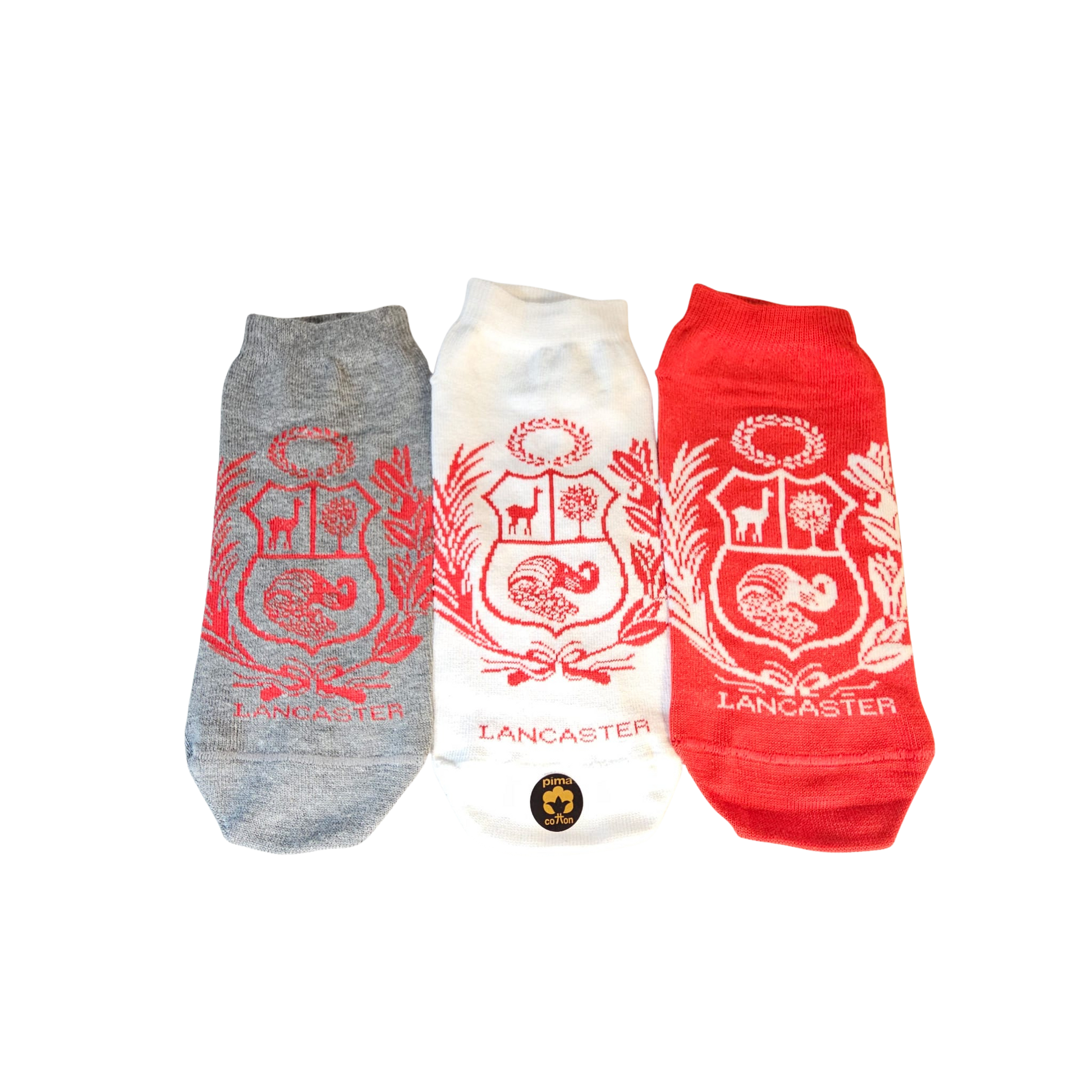 Lancaster Peru Coat of Arms Escudo del Peru cotton socks multiple colors unisex