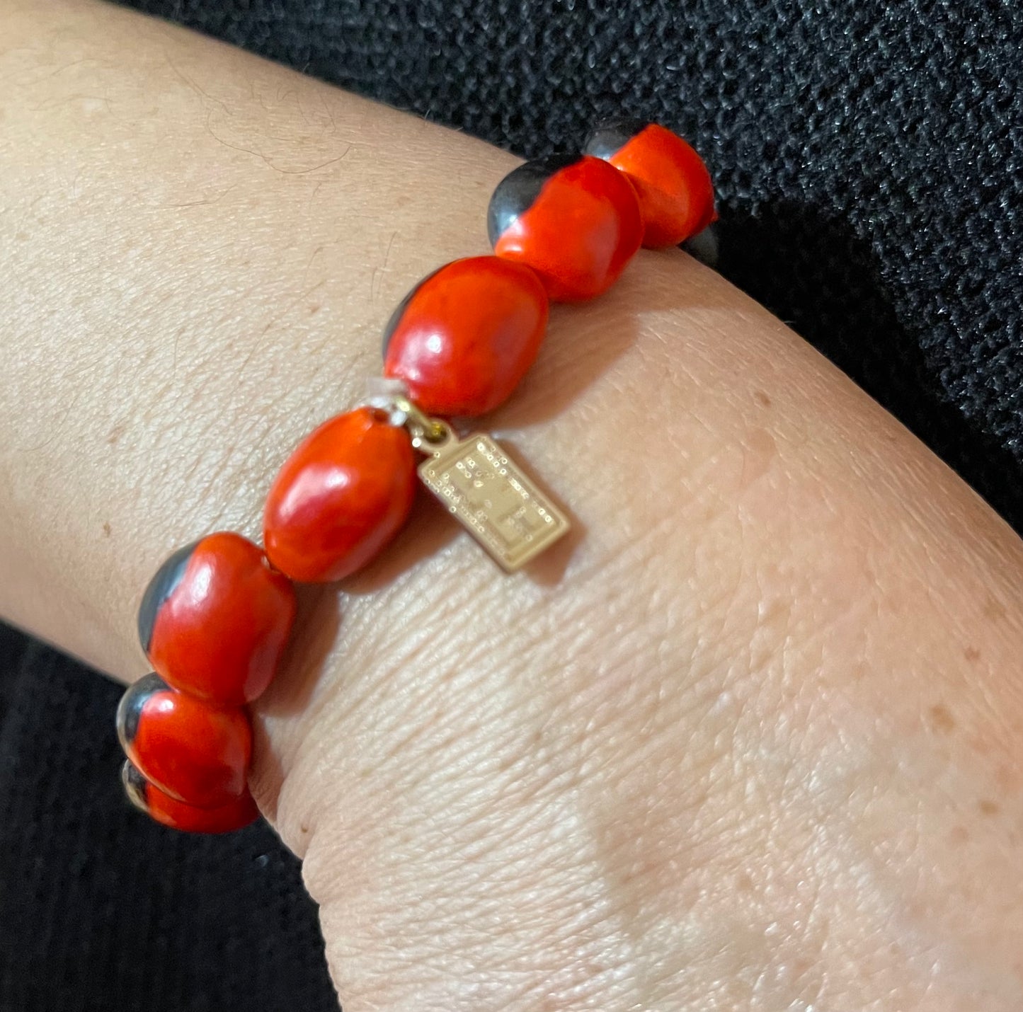 Huayruro Good Luck Bracelet | Handmade Stretchy Peruvian Bead Bracelet