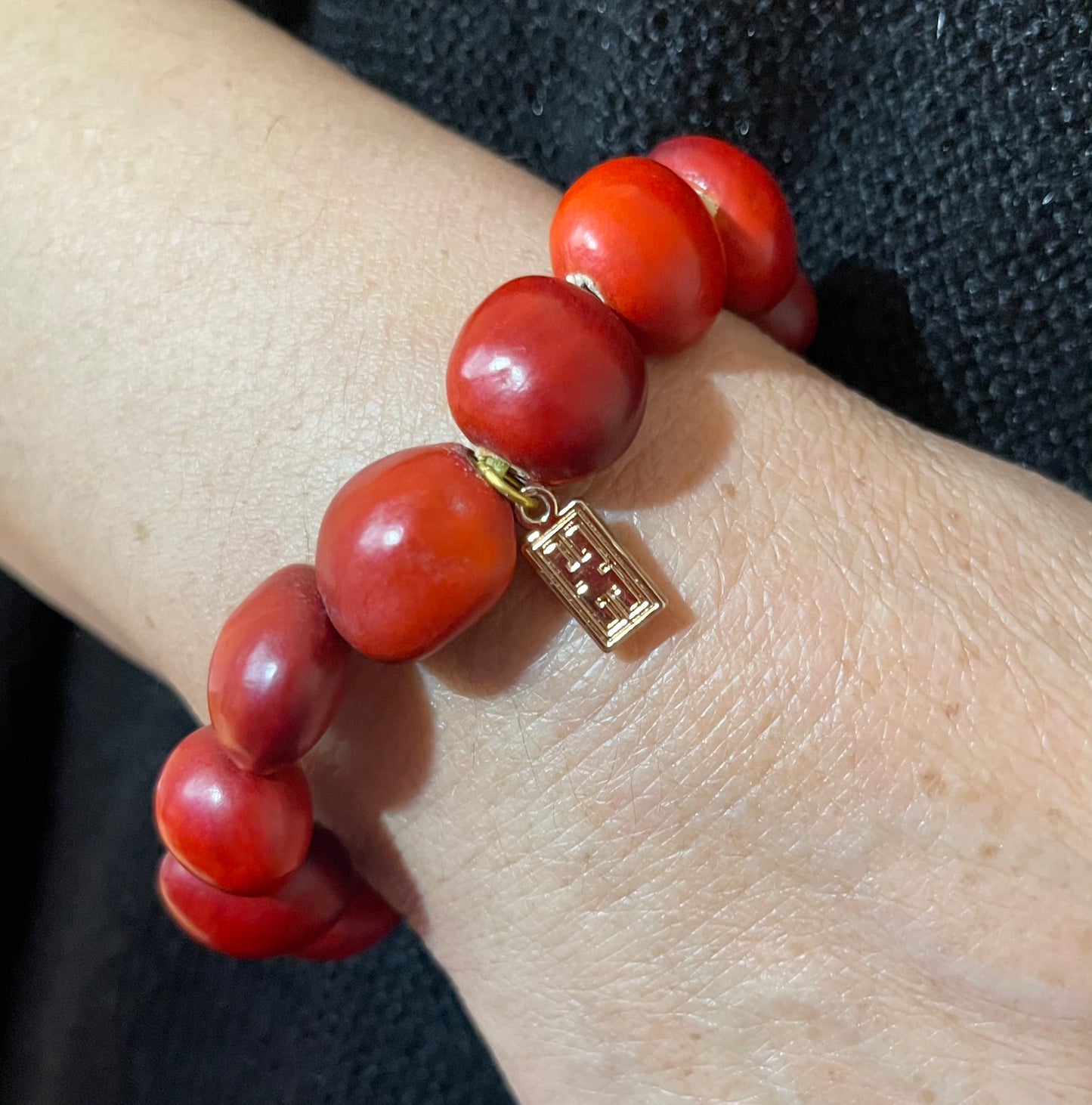 Huayruro Good Luck Bracelet | Handmade Stretchy Peruvian Bead Bracelet
