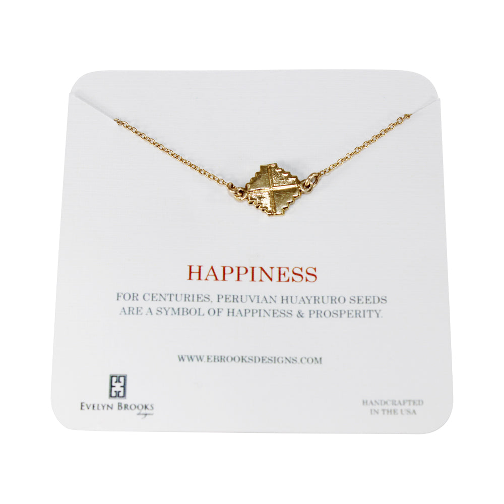 Gold Filled 18kt. Adjustable Chakana Inka Cross Good Luck Minimal Dainty Necklace 16"-18" (Style A)