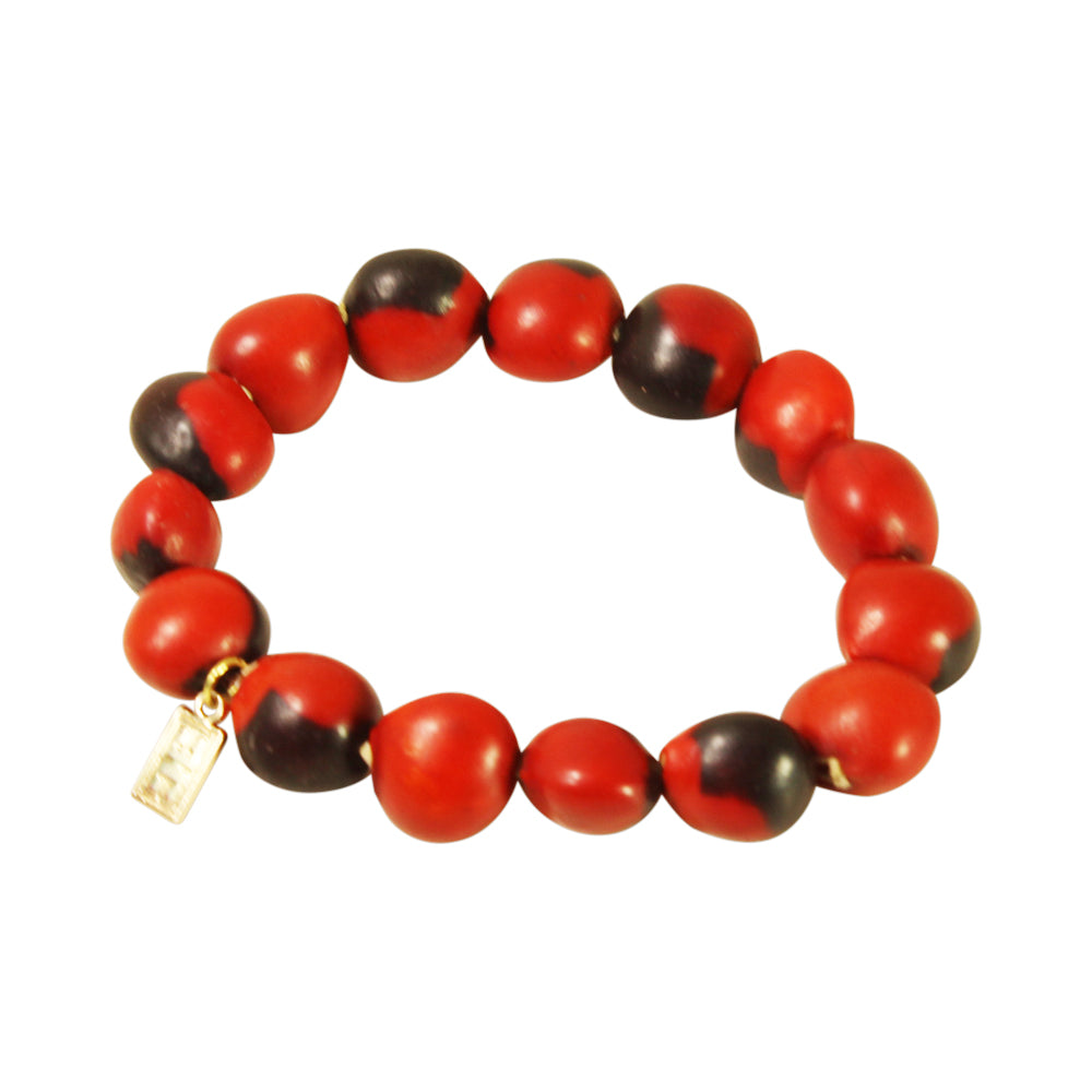 Huayruro Good Luck Bracelet | Handmade Stretchy Peruvian Bead Bracelet
