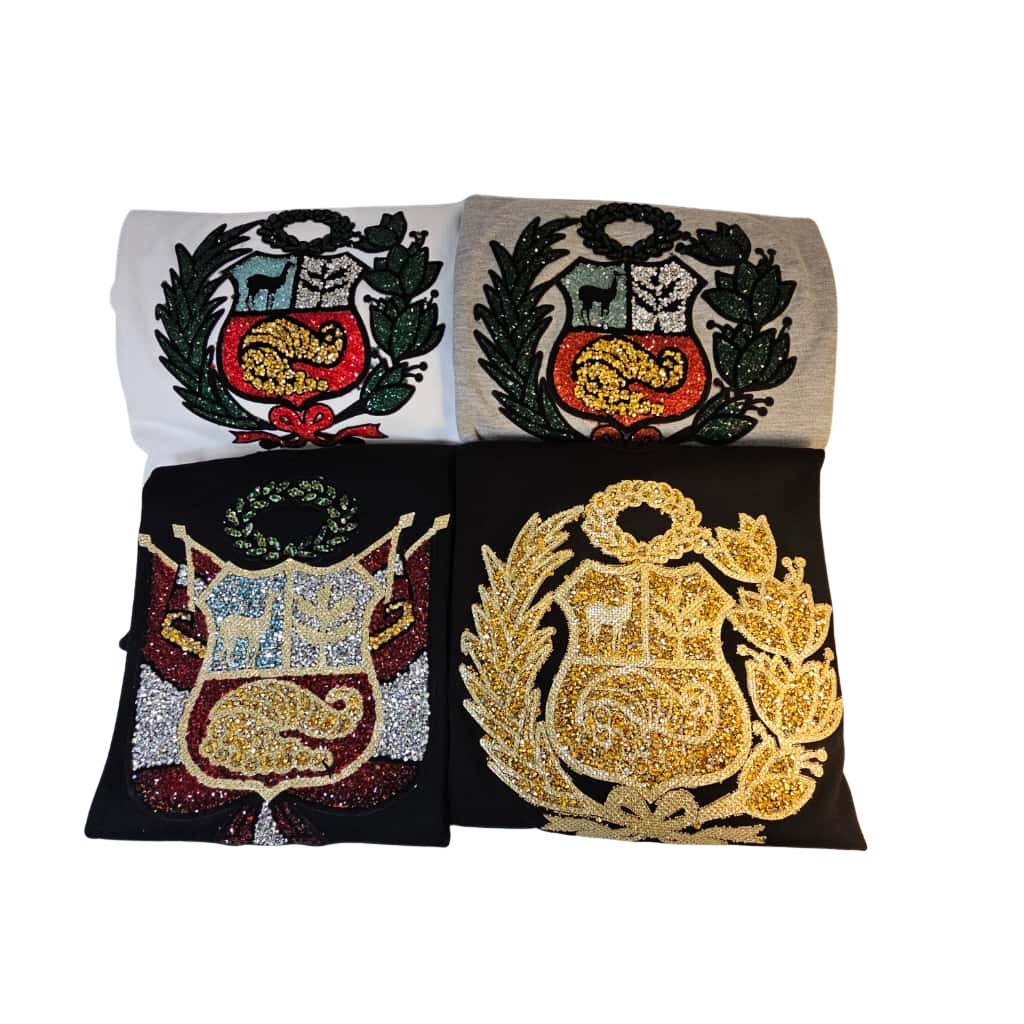 Handmade Traditional “Coat of Arms” / "Escudo" Cotton T-Shirt – Long Sleeve