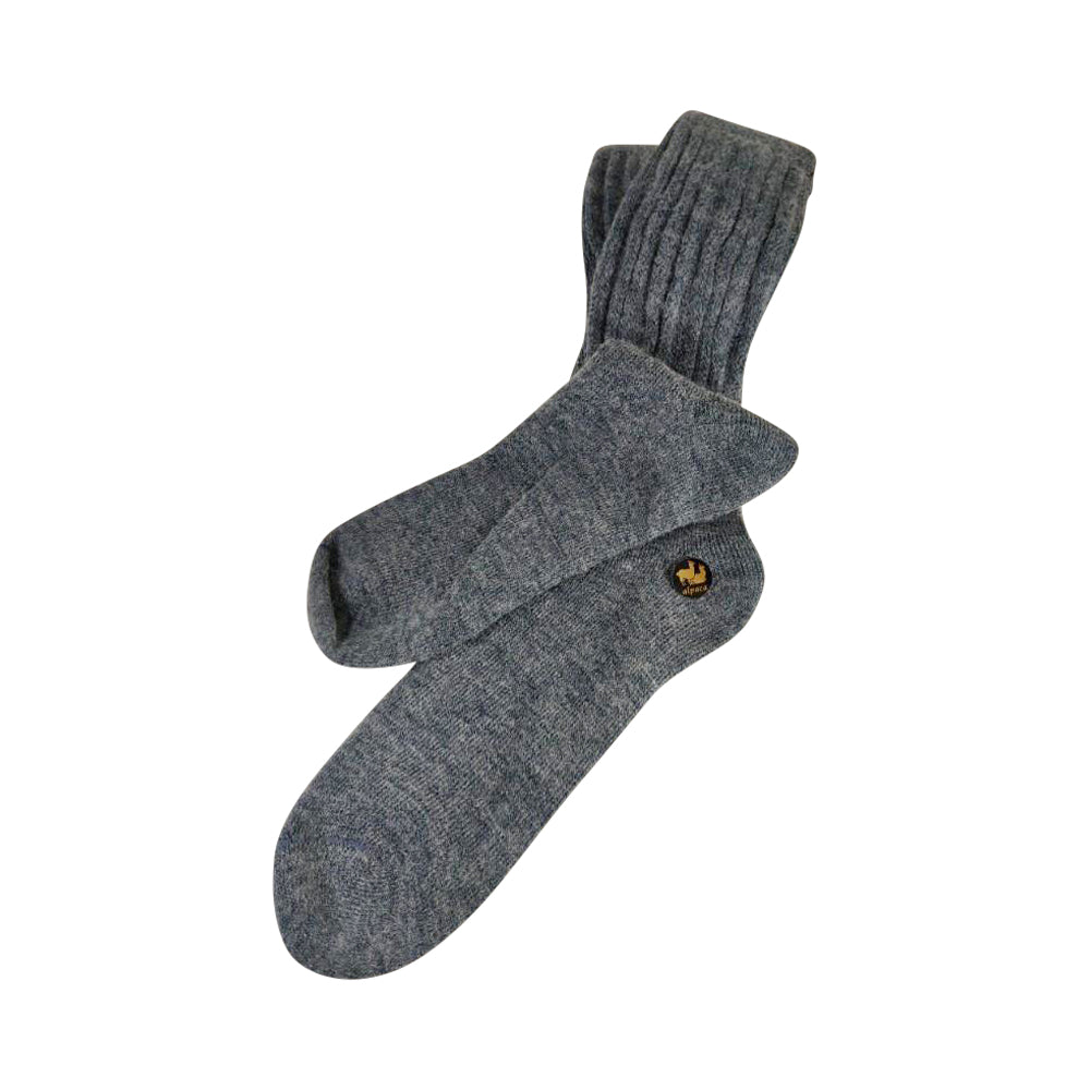 Lancaster warm and comfy baby alpaca extra long unisex socks from Peru