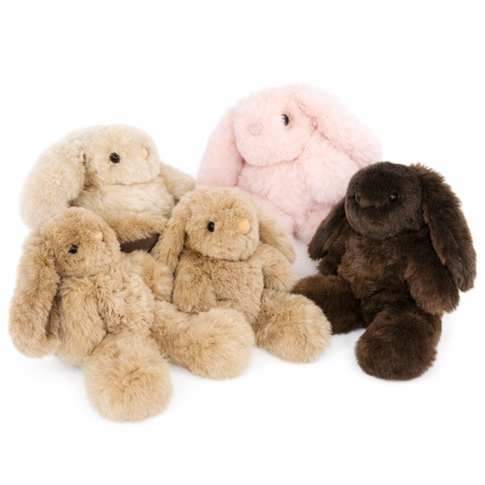 Traveling Rabbit 100% Baby Alpaca Fur - Handmade Hypoallergenic Pillow Soft Collectible Gift (12 Inch)
