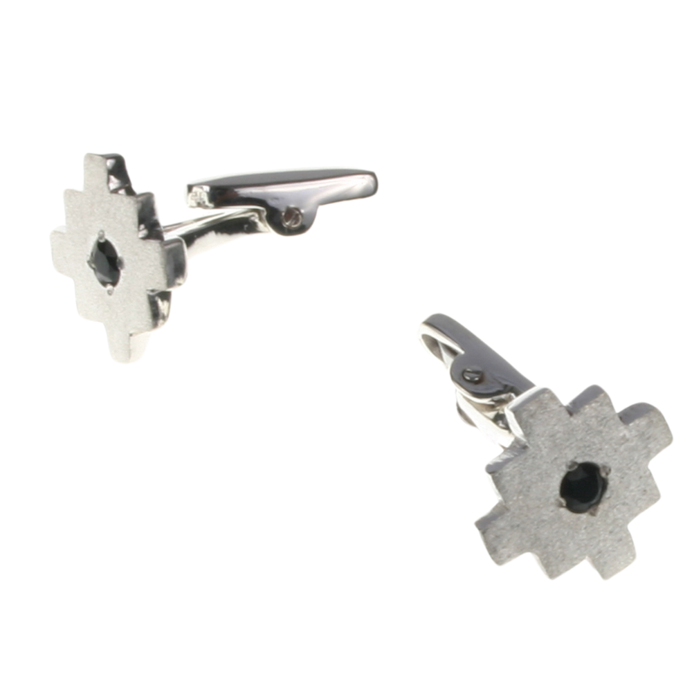 Handcrafted Sterling Silver Cufflinks – Inspired by the Sacred Chakana Inca Cross