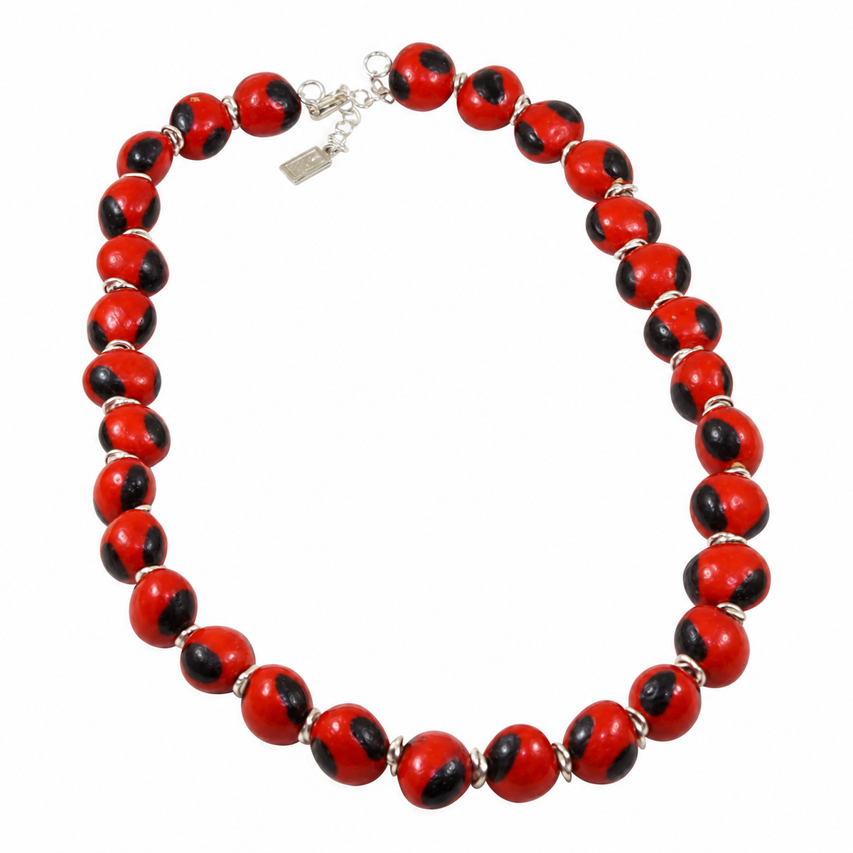 Classic Ecofriendly Red & Black Good Luck Necklace 16"-24" (Style 2)