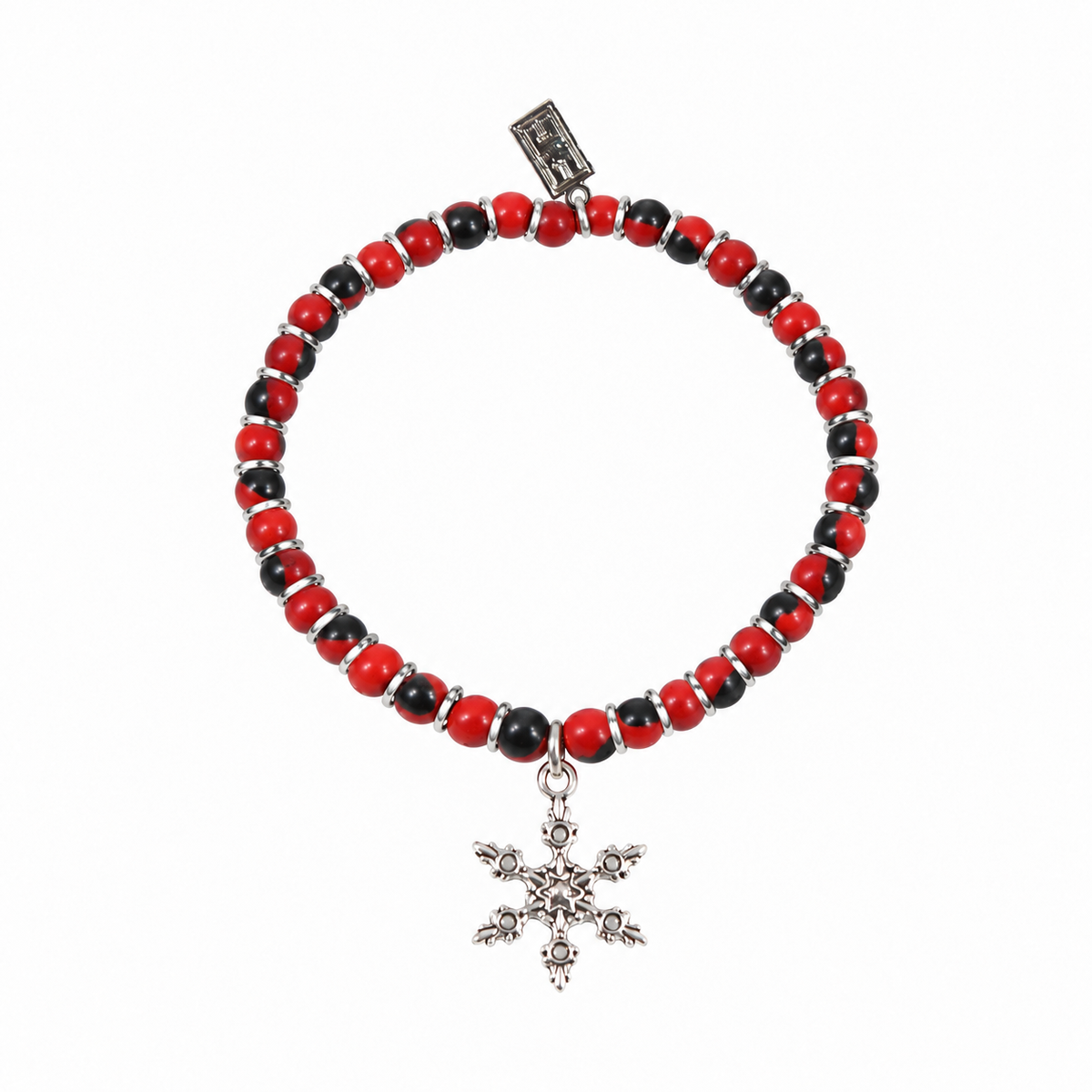 Snowflake Christmas Charm Adjustable Bangle Bracelet