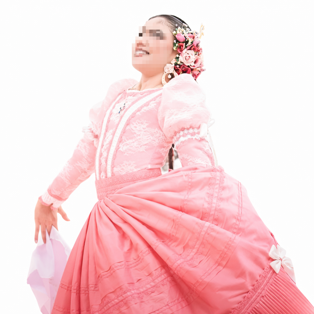 7 Piece Marinera Norteña Heritage Dress – Rosa Imperial Stylized Edition