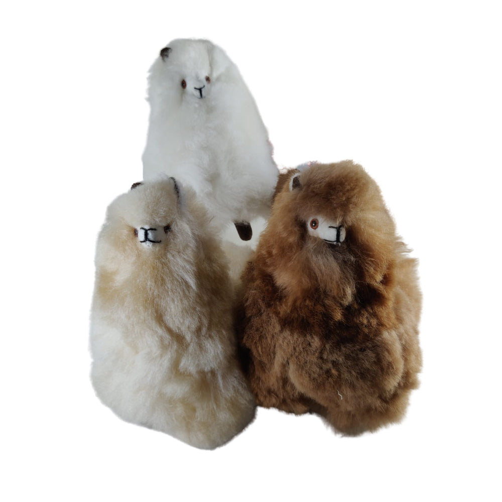 Llama Love 8 inch baby alpaca plush in chocolate, handmade in Peru | Peru Gift Shop