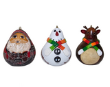 Handmade Christmas Ornaments Set Decoration - Peruvian Traditional Gourds (Set of Three)