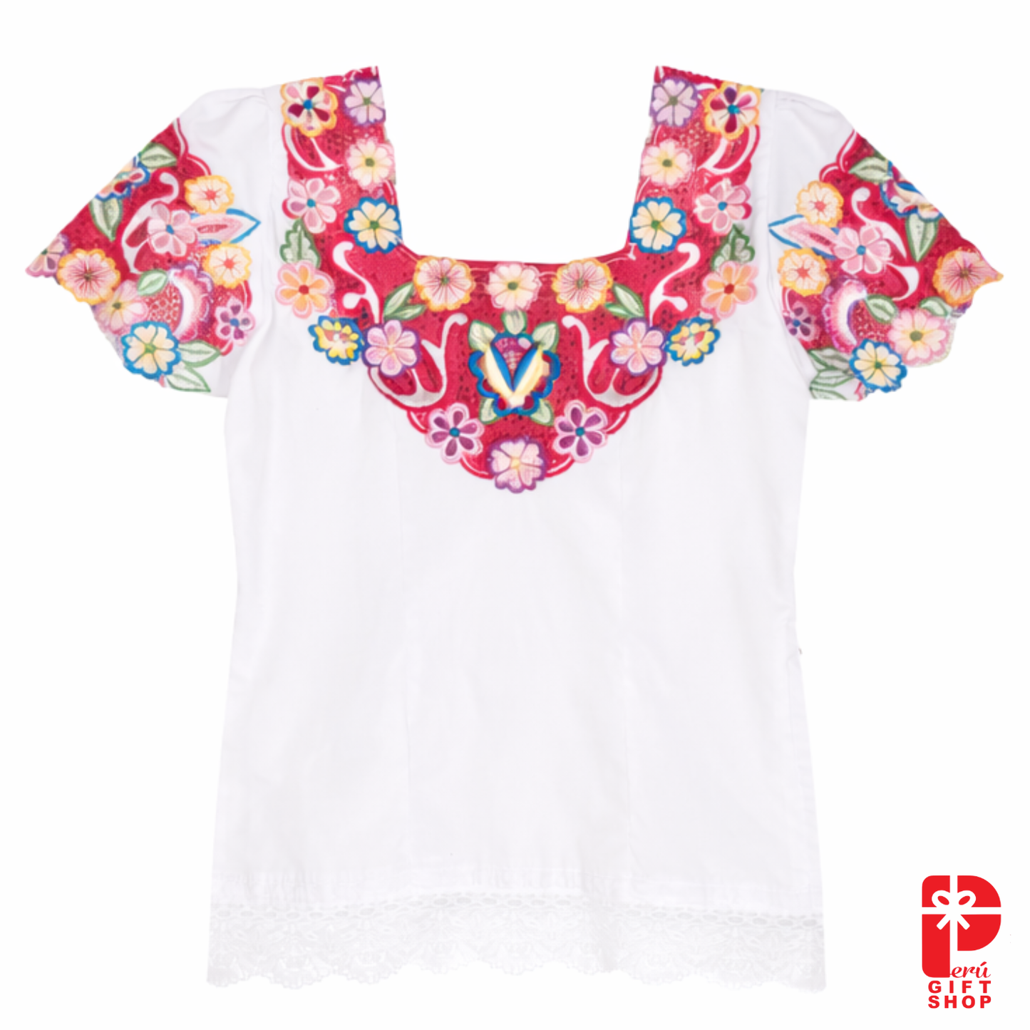 5-Piece Marinera Andean Inspired Heritage Dress – Hand-Embroidered - Colonial Elegance