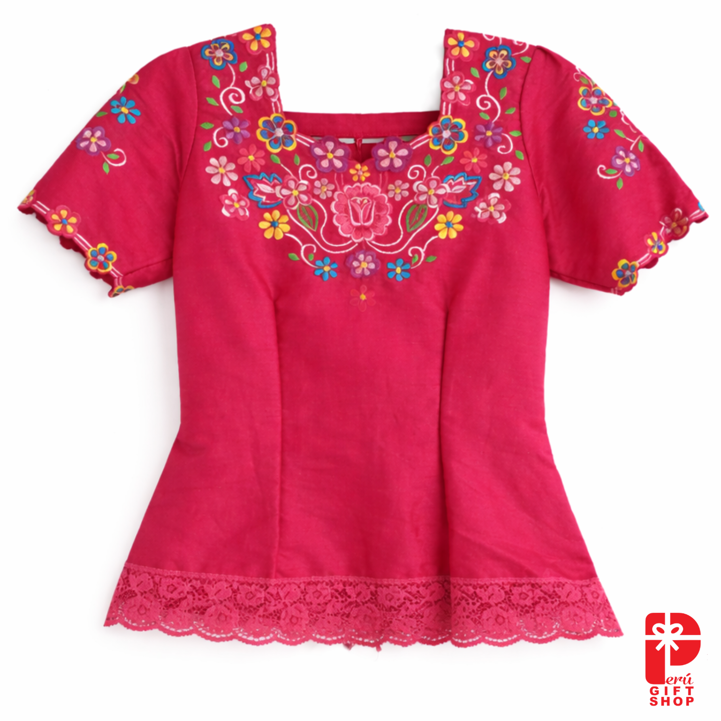 5-Piece Marinera Andean Inspired Heritage Dress – Hand-Embroidered - Colonial Elegance