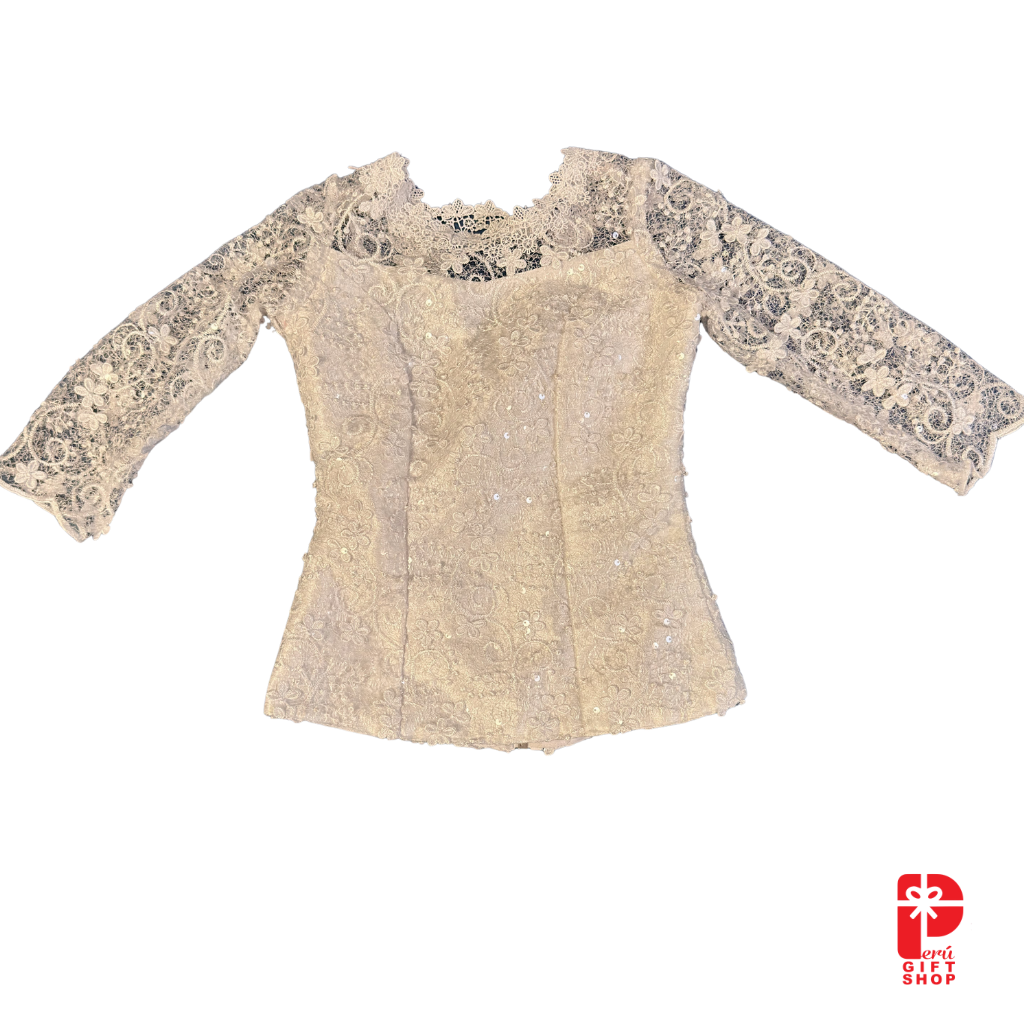 2 Piece - Marinera Norteña Heritage Dress – White European Lace, Brocade and Embellishments