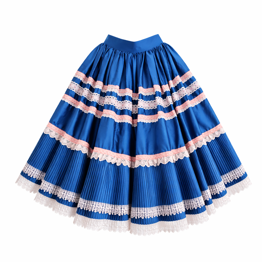 4-Piece Marinera Norteña Heritage Dress – Spanish Coastal Elegance