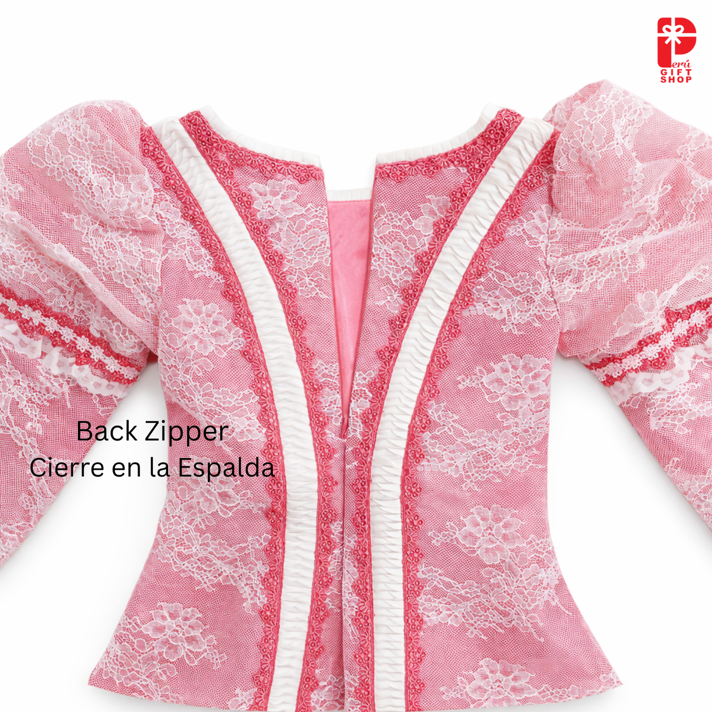 7 Piece Marinera Norteña Heritage Dress – Rosa Imperial Stylized Edition