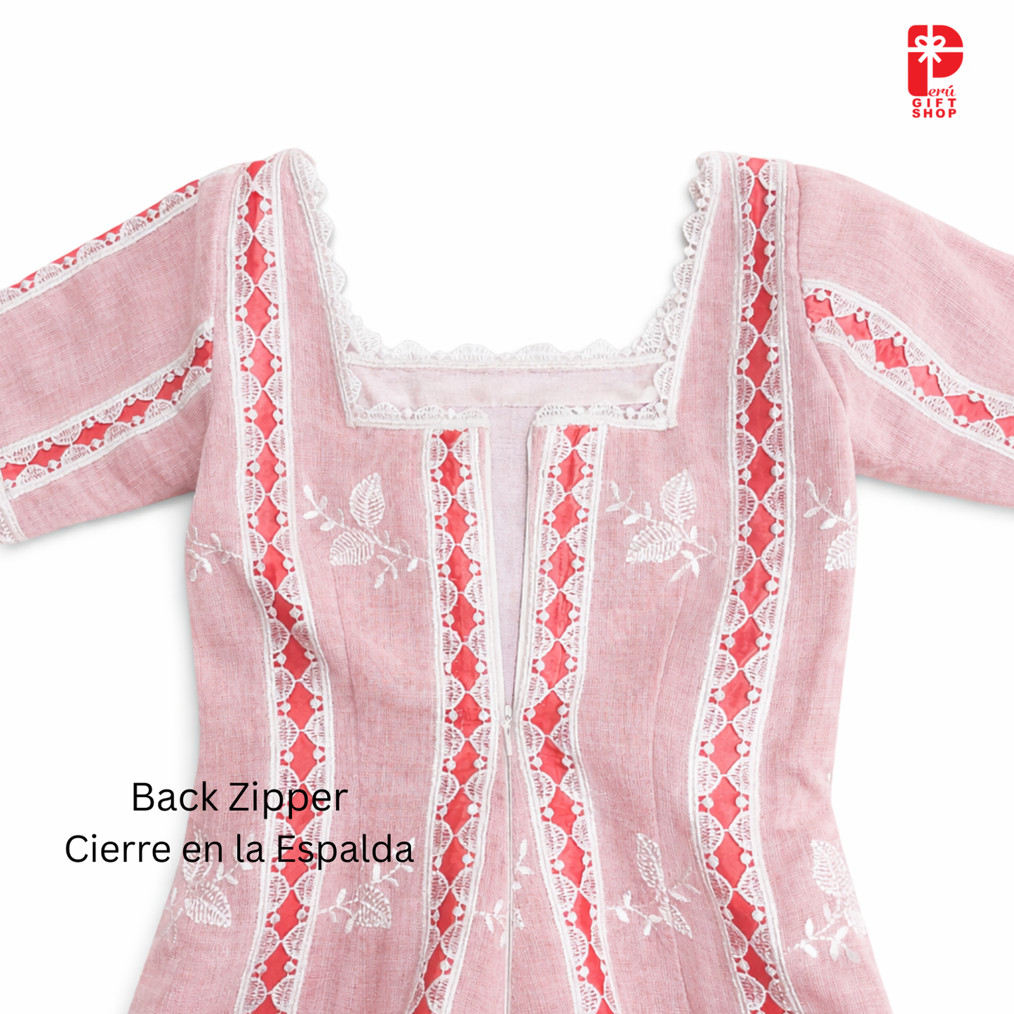 7 Piece Marinera Norteña Heritage Dress – Rosa Imperial Stylized Edition