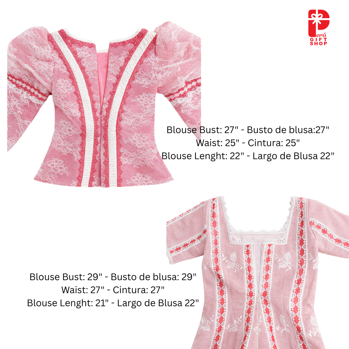 7 Piece Marinera Norteña Heritage Dress – Rosa Imperial Stylized Edition