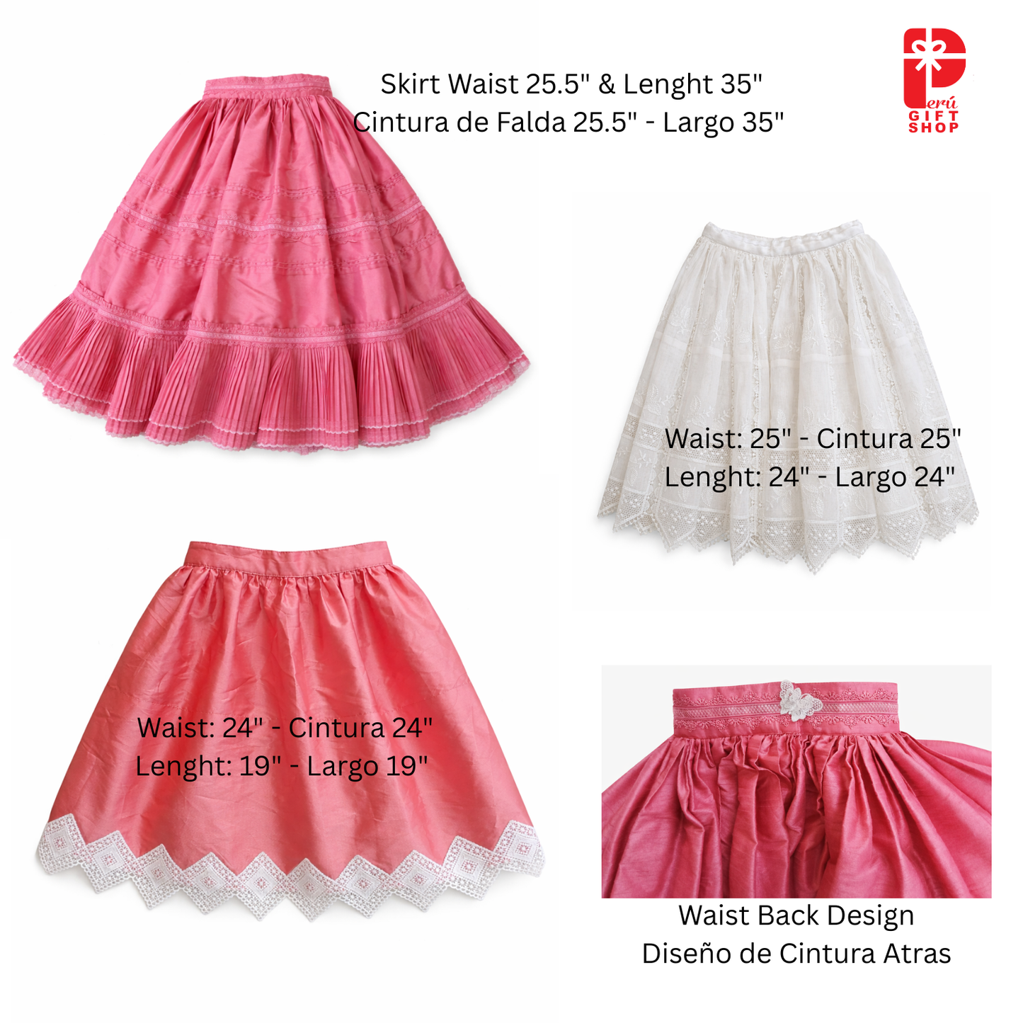 7 Piece Marinera Norteña Heritage Dress – Rosa Imperial Stylized Edition