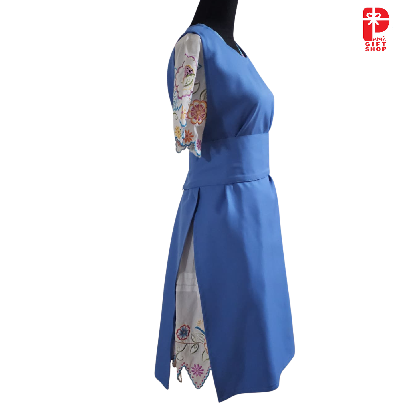 Marinera Norteña Heritage Dress – Anaco de Colán Light Blue Edition