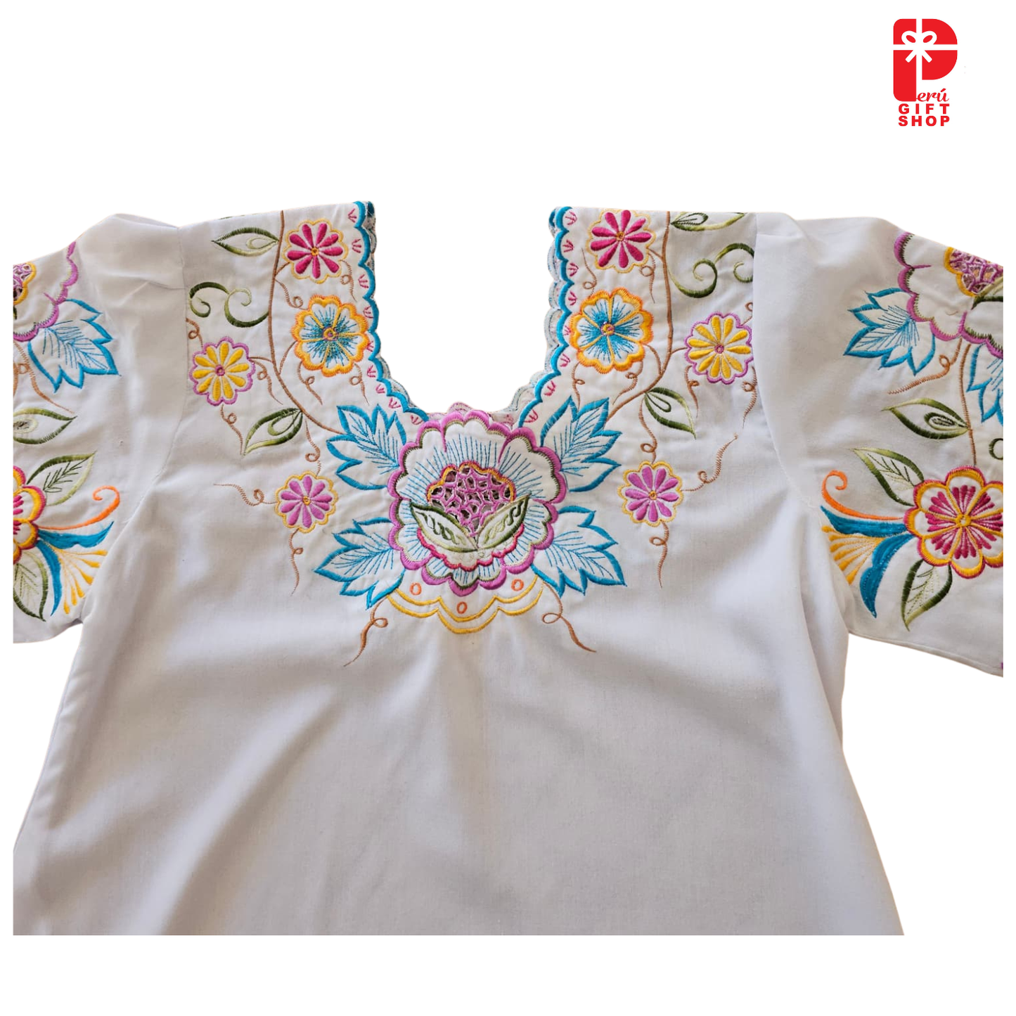 Marinera Norteña Heritage Dress – Anaco de Colán Light Blue Edition