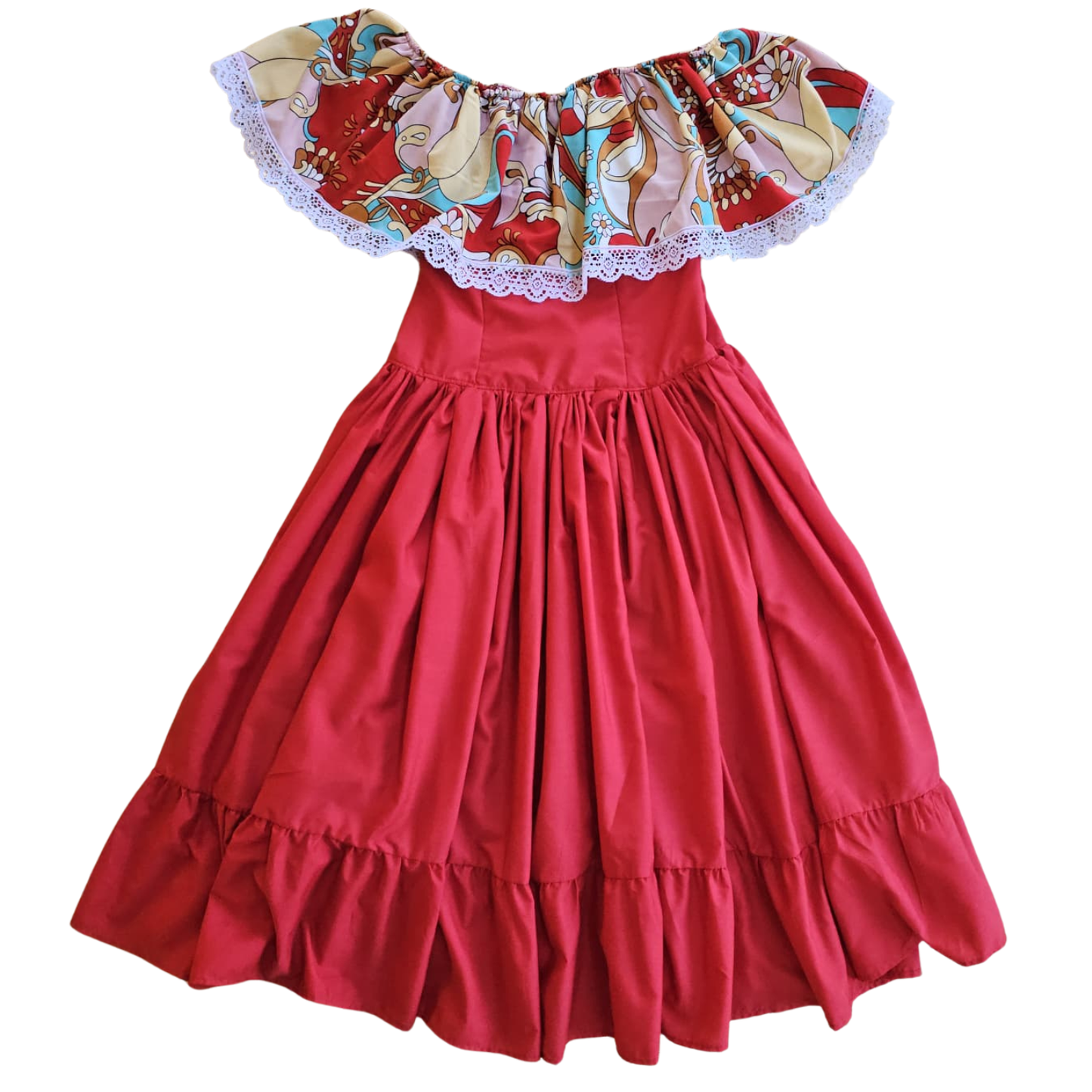 Zamacueca Heritage Dress – Red Salón Criollo