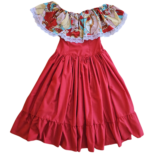 Zamacueca Heritage Dress – Red Salón Criollo
