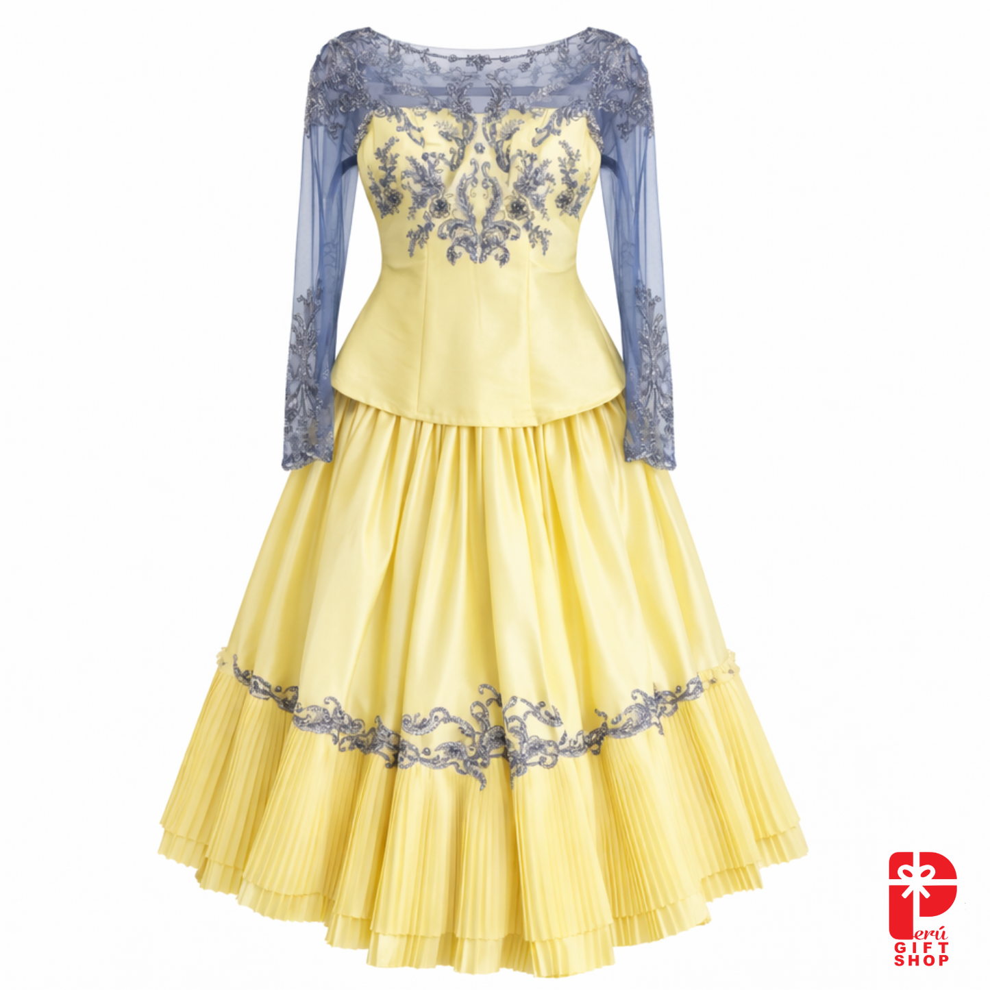 4-Piece Marinera Norteña Heritage Dress – Colonial European Elegance