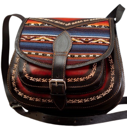 Handmade Peruvian Leather Handbag – Artisan-Crafted for Style & Functionality