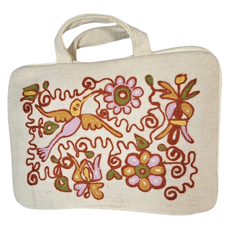Soft 100% Baby Alpaca 3D - Hand Embroidered 14" Laptop Cover Case • Hypoallergenic & Pillow Soft