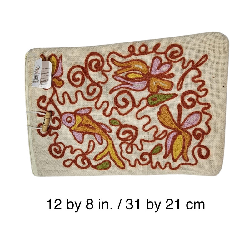 Soft 100% Baby Alpaca 3D - Hand Embroidered 14" Tablet Cover Case • Hypoallergenic & Pillow Soft