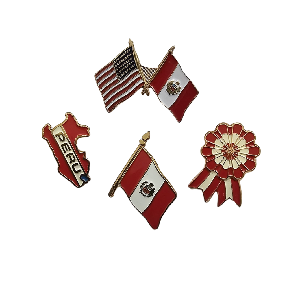 American Stars and Stripes Gold-Plated Lapel Pin by Impromsac Handmade Unisex Patriotic Accessory | Peru Gift Shop