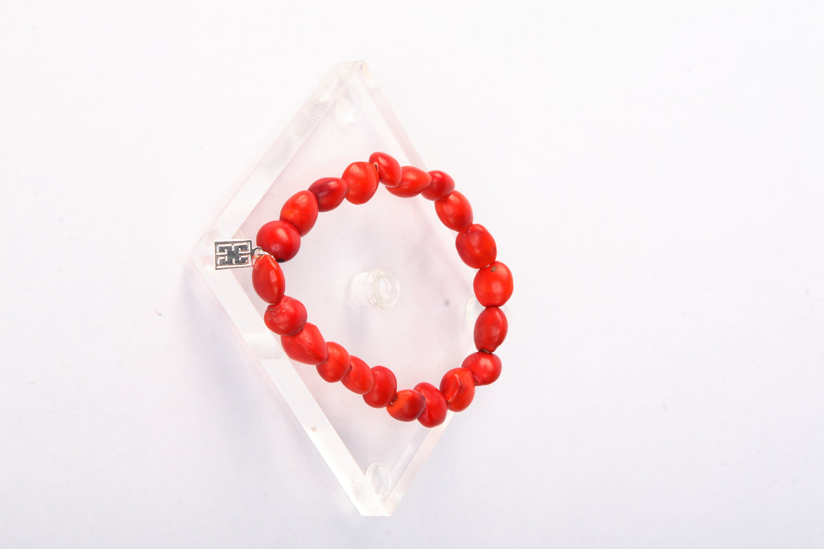 Huayruro Good Luck Bracelet | Handmade Stretchy Peruvian Bead Bracelet