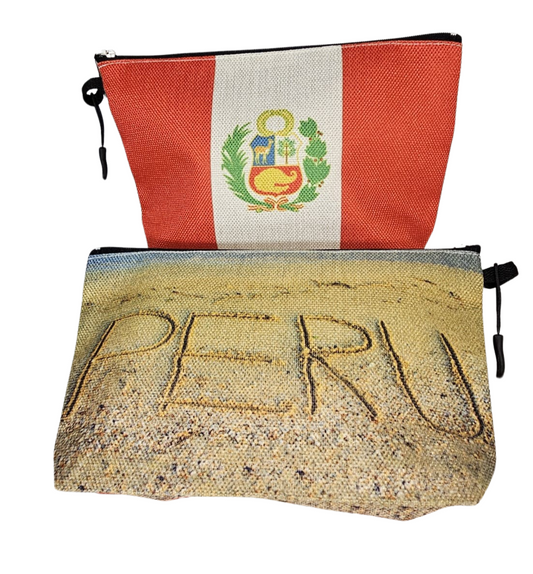 Handmade Cotton Travel Pouch "Coat of Arms of Peru" Escudo del Perú (Copy)