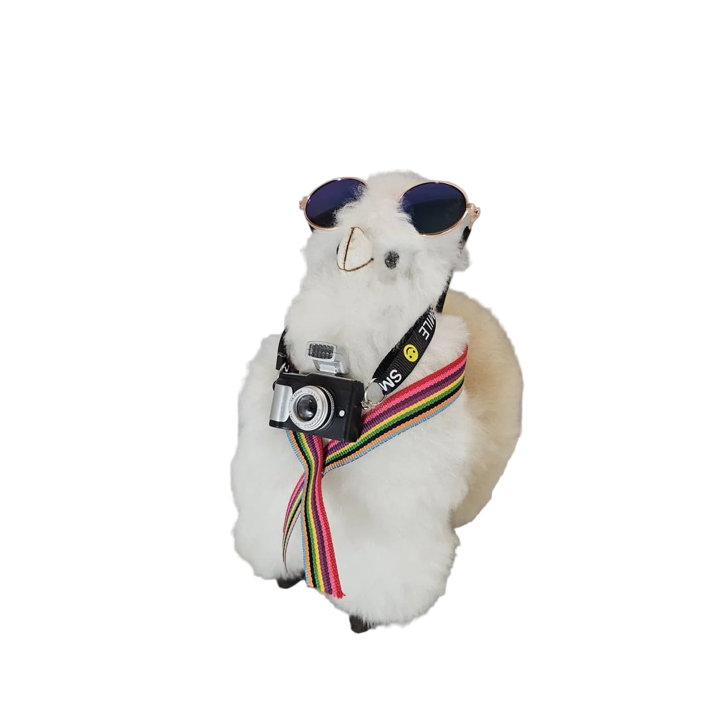 🦙 Traveling Llama – The Ultimate Peruvian Adventure Gift - 100% Baby Alpaca Fur - Handmade • Hypoallergenic & Pillow Soft (10")