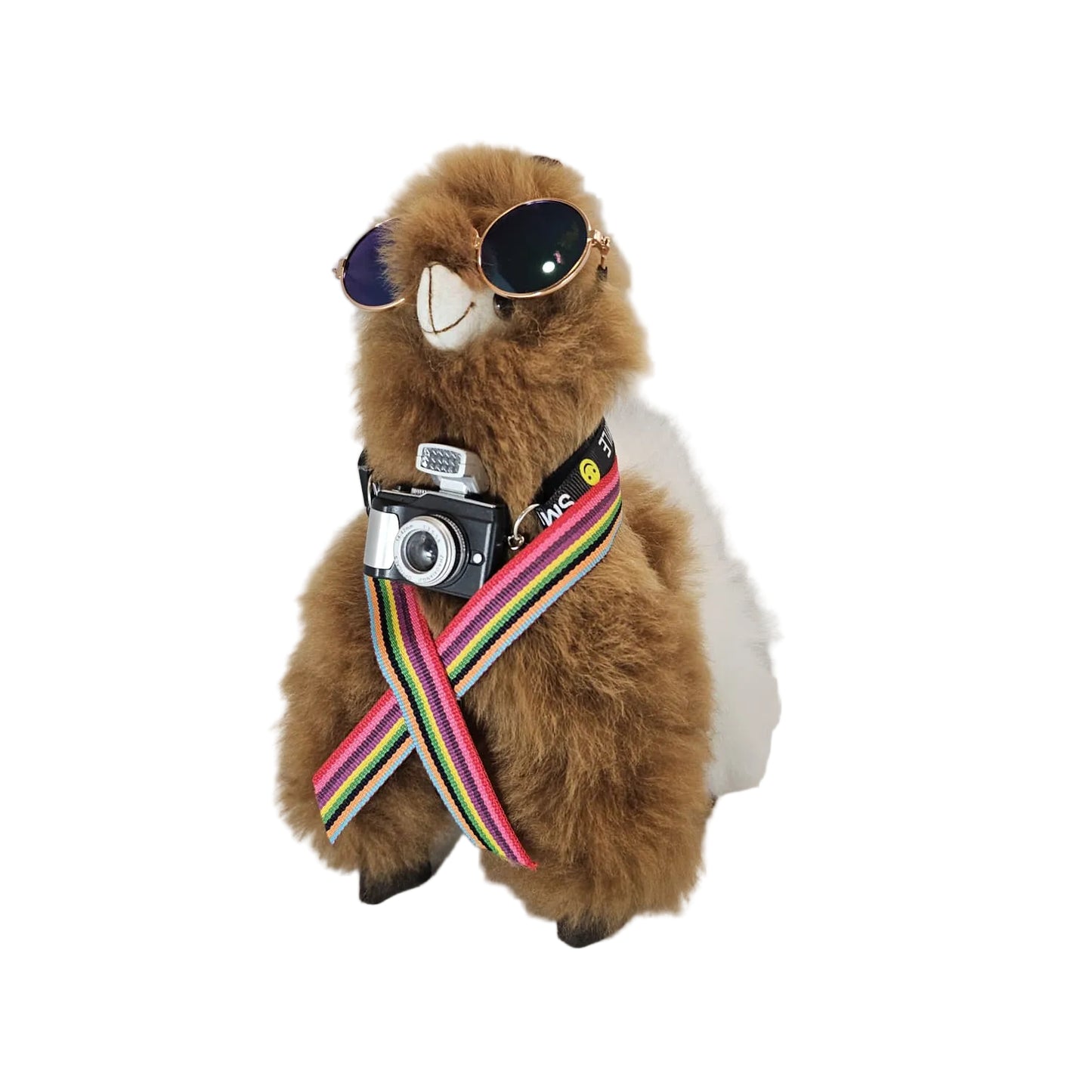 🦙 Traveling Llama – The Ultimate Peruvian Adventure Gift - 100% Baby Alpaca Fur - Handmade • Hypoallergenic & Pillow Soft (10")