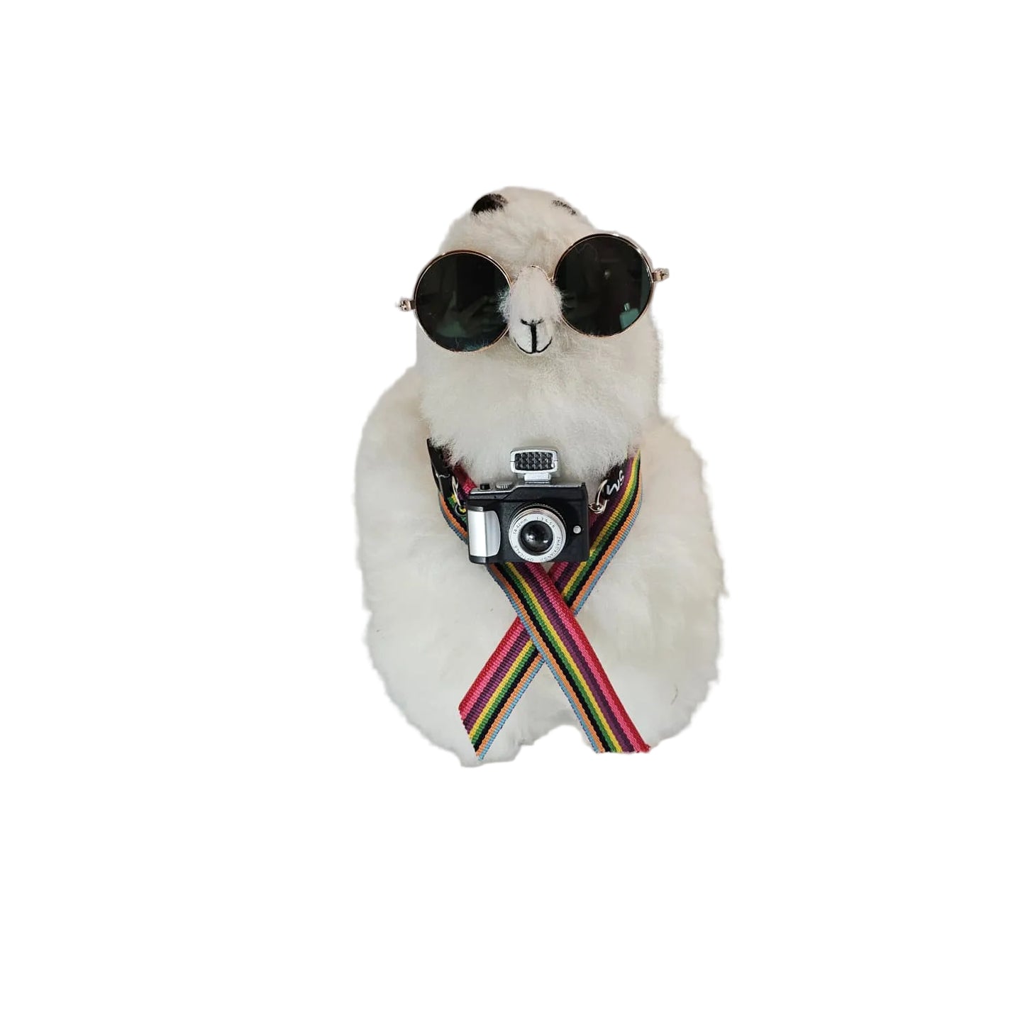 🦙 Traveling Llama – The Ultimate Peruvian Adventure Gift - 100% Baby Alpaca Fur - Handmade • Hypoallergenic & Pillow Soft (10")