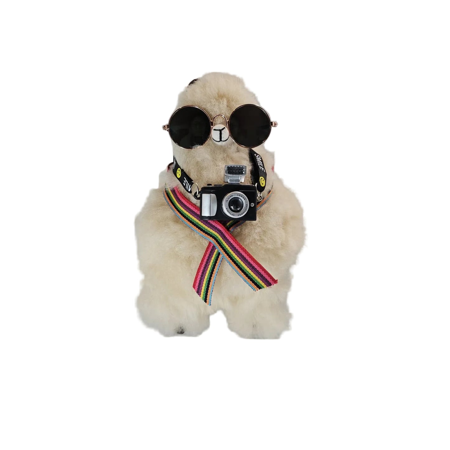 🦙 Traveling Llama – The Ultimate Peruvian Adventure Gift - 100% Baby Alpaca Fur - Handmade • Hypoallergenic & Pillow Soft (10")